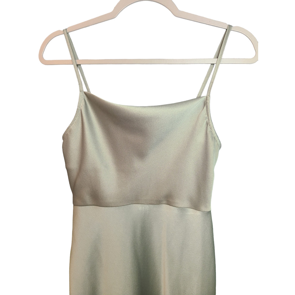 BHLDN Cali Satin Charmeuse Midi Dress US size 0 - Picture 3 of 8